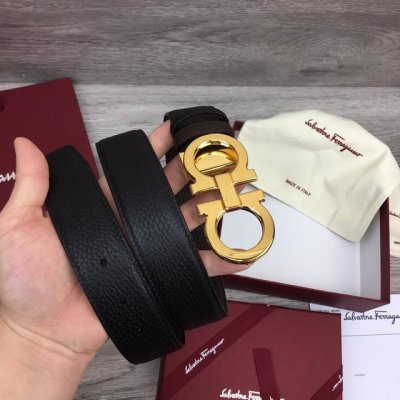 菲拉格慕 男士腰带 精品扣頭，頭層牛皮 全部實拍，商务休闲款，細節看圖，寬度3.5Cm