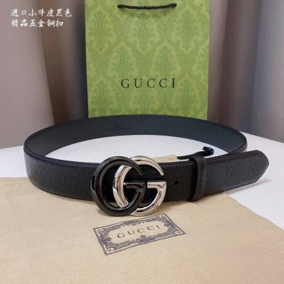 Gucc 1 新款颜色 宽度4.0 Cm 双面进口牛皮 手感极致完美 走线工整 手感柔软 简单大方