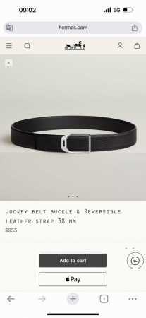 特 Jockey Belt Buckle & Reversible Leather Strap 38Mm - 点击图像关闭