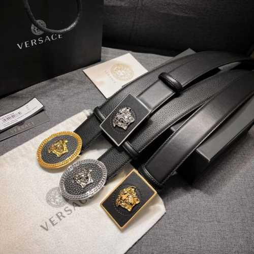 范思哲 宽4.0Cm Versace，此款腰带采用精美的意大利皮革于意大利制造