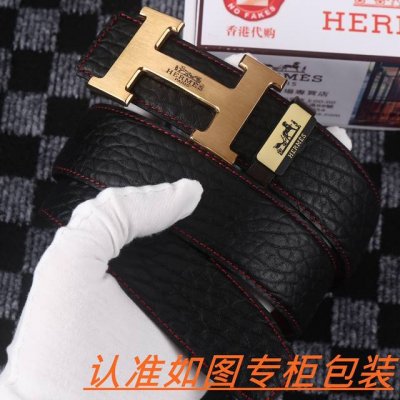 男士腰带：爱马仕··原单· 男士皮带：百分百头层牛皮，保证真皮。24K纯钢扣双面可用专柜同等质量， 送人自用首选 包装： 请认准如图专柜包装，赠