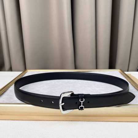 特 Gucci、马衔扣腰带，女士净面牛皮，3Cm - 点击图像关闭