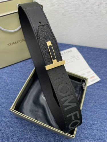 Tom 、Ford 汤姆、福特。新品双面进口小牛皮，简约商务男士腰带，4.0Cm宽