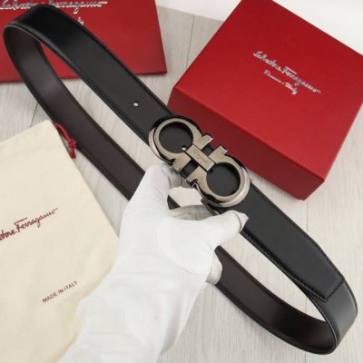 ferragamo菲拉格慕男士腰带， 正品尺寸3.5Cm意大利原厂进口皮，双面使用，长度可自由裁剪，支持Nfc扫码！！