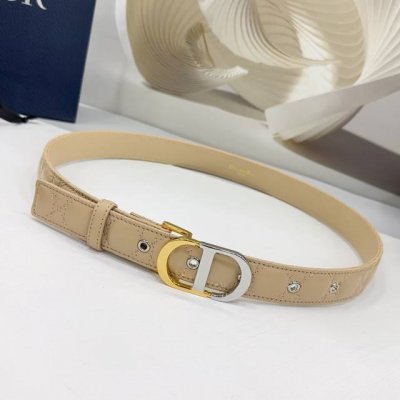 3.0Cm 迪奥羊皮腰带，羊皮皮料，长度：.75.80.85.90.95.100欧，双色五金铜扣原版开模定制庆祝]