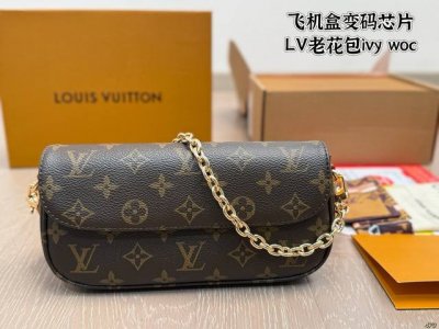 飞机盒变码芯片 Lv老花包中古款 Lv Ivy Woc经典老花 超好背的一款 轻便好用~ 尺寸： 22 11