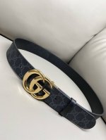 顶级原单复刻 ，配送专柜全套礼盒包装，古奇.Gucci，3.7Cm皮带灰防进口猪皮纹底 Marmont系列腰带每一季都会推陈出新，为灵感源于70年代的标志性gg