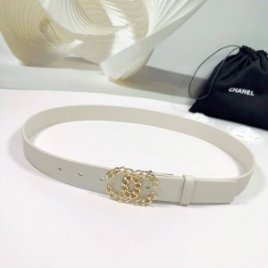 特 3.0Cm香奈儿新款腰带，双面头层牛皮皮料，长度：75.80.85.90.95.100.欧， 铜 五金扣原版开模定制庆祝]
