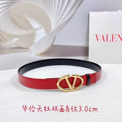 3.0Cm 华伦天奴双面条纹腰带 双面头层牛皮皮料 长度 .75.80.85.90.95.100.105.欧 铜五金扣原版开模定制庆祝]