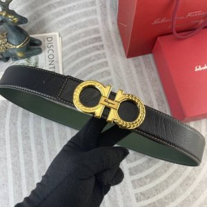 菲拉格慕 特种皮腰带系列 ，原厂五金精品不锈钢扣，手感柔软舒适 宽3.8Cm。