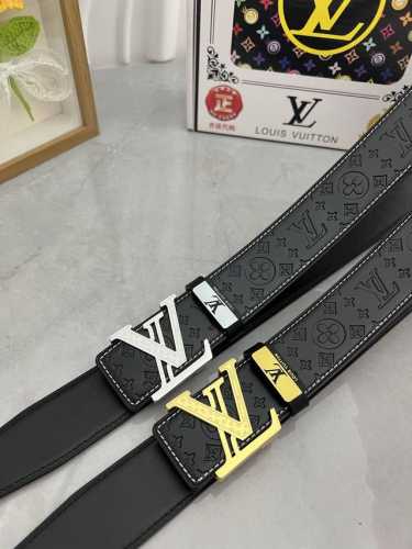 品名：Lv..路易..威登原单 材质：原单牛皮腰带 百分百头层牛皮腰带保证真皮，24K纯钢扣，专柜原单品质、做工精细，时尚大牌，送人自用首选 包装： 请认准如图