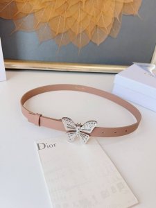 特 Dior 24早春 MéTamorphose 腰带 2.0Cm光滑牛皮革 超級火 蝴蝶搭扣系列