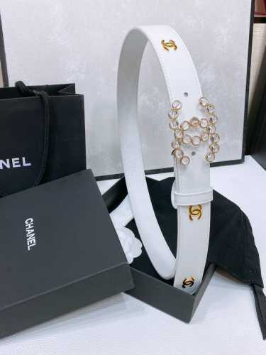 Chanel 24C 树脂水晶 Logo搭扣 黄铜金属进口胎牛皮平纹带身 饰有Cc小Logo手感柔软 细腻 3.0Cm