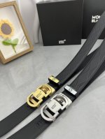 品名：万宝龙 Montblanc 自动带 材质：原单牛皮腰带 百分百头层牛皮腰带保证真皮，24K纯钢扣，专柜原单品质、做工精细，时尚大牌，送人自用首选 包装：