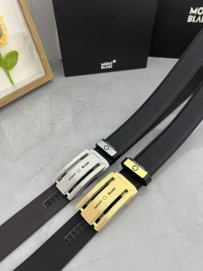 品名：万宝龙 Montblanc 自动带 材质：原单牛皮腰带 百分百头层牛皮腰带保证真皮，24K纯钢扣，专柜原单品质、做工精细，时尚大牌，送人自用首选 包装：