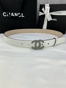 宽度3.0Cm Chanel 香奈儿 女士经典款腰带皮带新款光滑内衬磨砂牛皮搭配精品钢扣