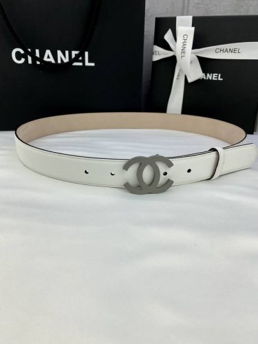 宽度3.0Cm Chanel 香奈儿 女士经典款腰带皮带新款光滑内衬磨砂牛皮搭配精品钢扣