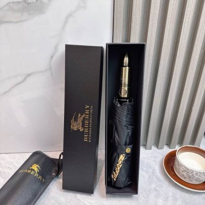 Burberry 巴宝莉 子弹手柄 夏季新款 全自动折叠晴雨伞 黑色涂层防晒有效阻隔紫外线99%，Upf 50 所以能起到伞下体感降温的效果！ 有效隔热，高效防
