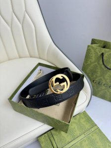 特 P160 Gucci，原厂精密电渡扣头，意大利原厂皮，宽3.0Cm，代购级。