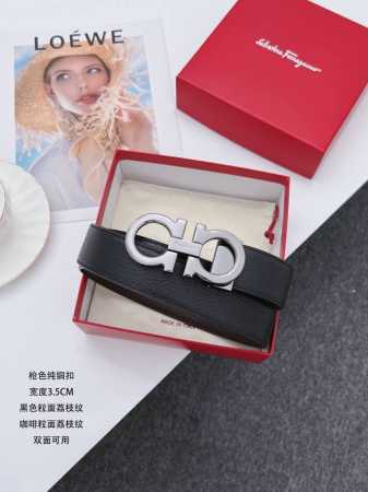 特 Ferragamo.菲拉格慕 全套包装 支持Nfc扫码 宽度3.5Cm 高级定制款男士皮带 双面进口牛皮 可双面使用 自行选择搭配 真材实料 很有质感 时尚 - 点击图像关闭