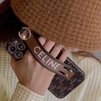 赛琳Celine直边波点相框，手腕带手机壳，全包磨砂软壳 凹造型神器！ 型号：为了不出现报错型号，请打开本机查看手机设置显示的型号 Iphone16系列更新 I