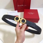 特 ：配送专柜全套礼盒包装。 品牌:菲拉格慕 尺寸:34Mm 正品尺寸 五金材质:专柜精品铜扣，真空电镀，工艺精细 带身材质:天然双面头层专柜压花纹牛皮、质感超