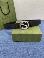 Gucci 经典款进口原厂印花面 搭配原版皮底 精品钢扣 宽4.0 Cm 经典永不过时款 潮流大方 时尚百搭