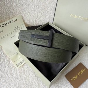 Tom Ford 汤姆福特。新品高端双面小牛皮，简约商务男士腰带，4.0Cm宽，双面使用，配原版包装