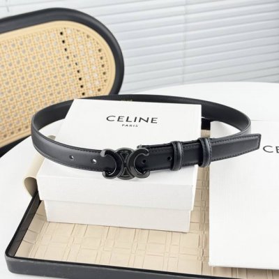 特 -Celin E新品立体浮标针扣女士腰带 意大利进口小牛皮 搭铜扣 宽度2.5