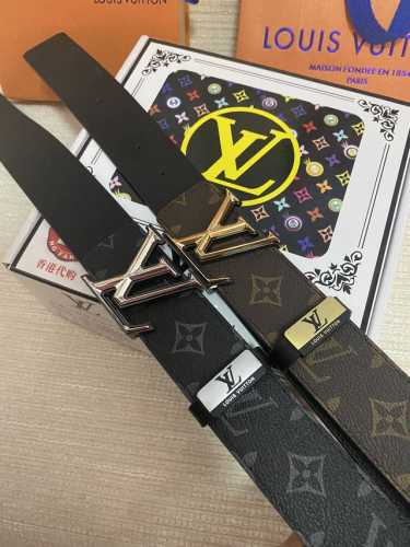 品名：Lv..路易..威登原单 材质：原单牛皮腰带 百分百头层牛皮腰带保证真皮，24K纯钢扣，专柜原单品质、做工精细，时尚大牌，送人自用首选 包装： 请认准如图
