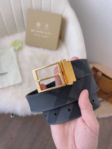 Burberry.巴宝莉 全套包装 精品旋转五金扣 宽度35Mm 搭配原版皮带 对版 款式休闲易搭配服饰 带身可双面用