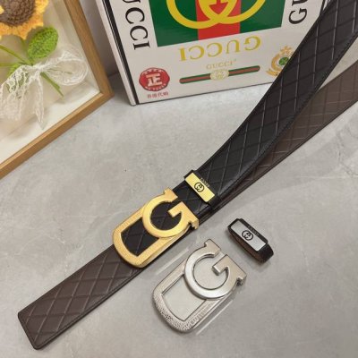 品名：古奇.Gu...Ci 材质：原单牛皮腰带 专柜原单品质、做工精细，时尚大牌，送人自用首选 包装： 请认准如图专柜包装赠送打孔器手提袋专柜礼盒宽度3.8Cm