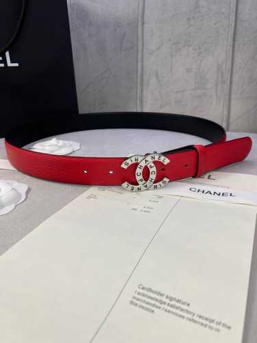 宽度3.0Cm Chanel 香奈儿 荔枝纹牛皮支持nfc芯片官方网站链接扫码验证、金 银 色镶钻钢扣。