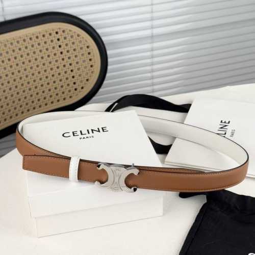 Celin E新品立体浮标扣女士腰带 意大利进口小牛皮 搭铜扣 宽度2.5双面佩