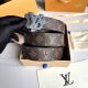 原版包裝 L0Uis Vuitt0N 專櫃最新升級版本 寬度40毫米 精湛工藝定制帆布面料襯托進口小牛皮底 搭配精鋼搭扣 雙面用 經典百搭款