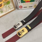 品名：古奇.Gu...Ci 材质：原单牛皮腰带 专柜原单品质、做工精细，时尚大牌，送人自用首选 包装： 请认准如图专柜包装赠送打孔器手提袋专柜礼盒宽度3.8Cm