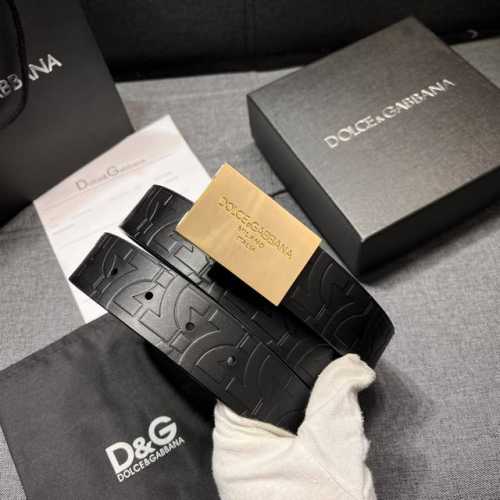 特 杜嘉班纳 宽3.5Cm 新款 压花小午皮简约百搭腰带，Dolce&Gabbana Milano 标牌装饰别具一格