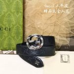 Gucci.古驰 全套包装 3.8Cm进口小牛皮压花, 专柜正品1:1完美复刻. 原版牛皮底, 采用热压印技术的gucci Signature皮革精制而成，触感