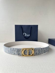 宽度3.5Cm Dior 受到标志性的同名手袋的启发 Montaigne腰带提供可翻转的版本 这要归功于其旋转机制 一侧采用天然光滑的小牛皮制成