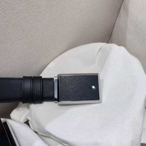 万宝家-原单# 商务真皮腰带 简约设计 品位之选 低调中彰显格调 流畅线条勾勒现代美学 万宝家经典工艺融合潮流元素 既是腰带 更是品位的象征 商务休闲 一 带