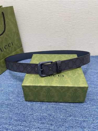 Gucci 经典款面进口原厂皮 搭配原版平纹底 精品针扣 宽3.5Cm 潮流百搭 时尚人士必备
