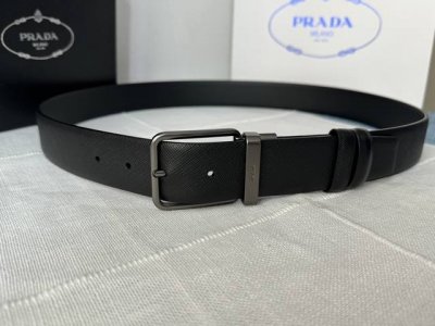 Pra、Da 普拉～达男士旋转针扣款，带身双面十字纹双面可用，与时尚的不期而遇。宽度:3.5Cm。顶级