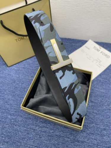 特 Tom Ford 汤姆福特。新品双面进口小牛皮，简约商务男士腰带，4.0Cm宽