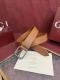 G针扣 Gucci 款号 673921 Ag 601254 表面材料是定制进口小牛皮 宽度3.5Cm 皮圈缝制立体Gg五金配饰 方形简约针扣