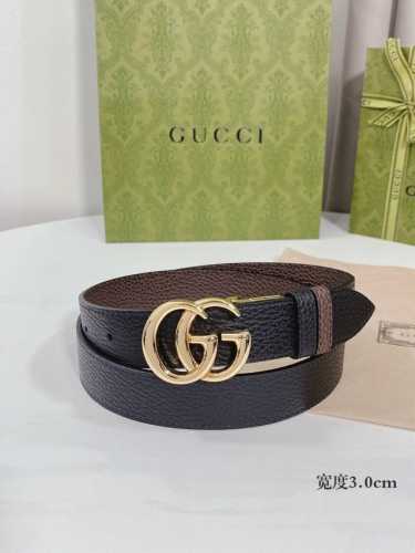 女款 配全套包装礼盒 Gucci 新款原单腰带，转动精品扣头双面可用，正品开模定制进口原版皮底，宽度3.0Cm