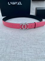 宽度3.0Cm Chanel 香奈儿 原版碰纹牛皮金 银 色镶钻钢扣。