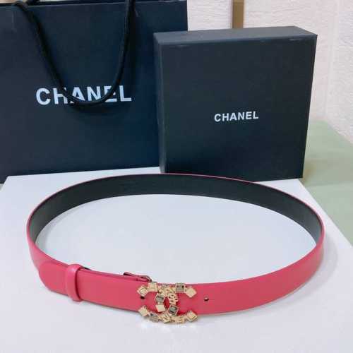 特 Chanel 24S Cc 树脂黑 字母 Logo搭扣 黄铜金属小牛皮腰带 手感柔软 细腻 3.0Cm