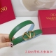 2.0Cm华伦天奴平纹腰带，双面头层牛皮，长度：.75.80.85.90.95.100.欧，钻五金扣原版开模定制庆祝]