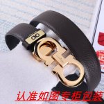 品名：菲拉格木原单 材料：百分百头层牛皮，保证真皮。24K纯钢扣双面可用专柜同等质量， 送人自用首选 包装： 请认准如图专柜包装，赠送打孔器，银联发票，宽度3.