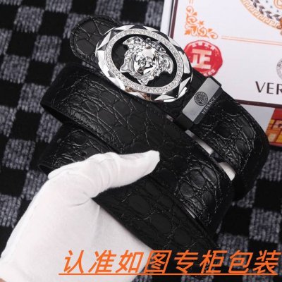 男士腰带：范思哲原单 男士皮带：百分百头层牛皮，保证真皮。24K纯钢扣双面可用专柜同等质量， 送人自用首选 包装： 请认准如图专柜包装，赠送打孔器，银联发票，宽